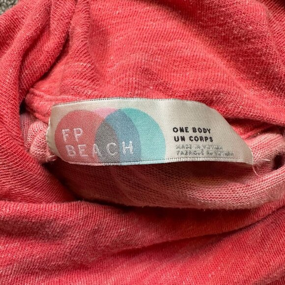 Free People Beach Cowl Neck Pink Sweatshirt Coverup One Size - Summer / Vacation - Picture 6 of 6